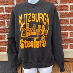Blitzburgh Steelers Sweatshirt by Jerzees Size L Vintage